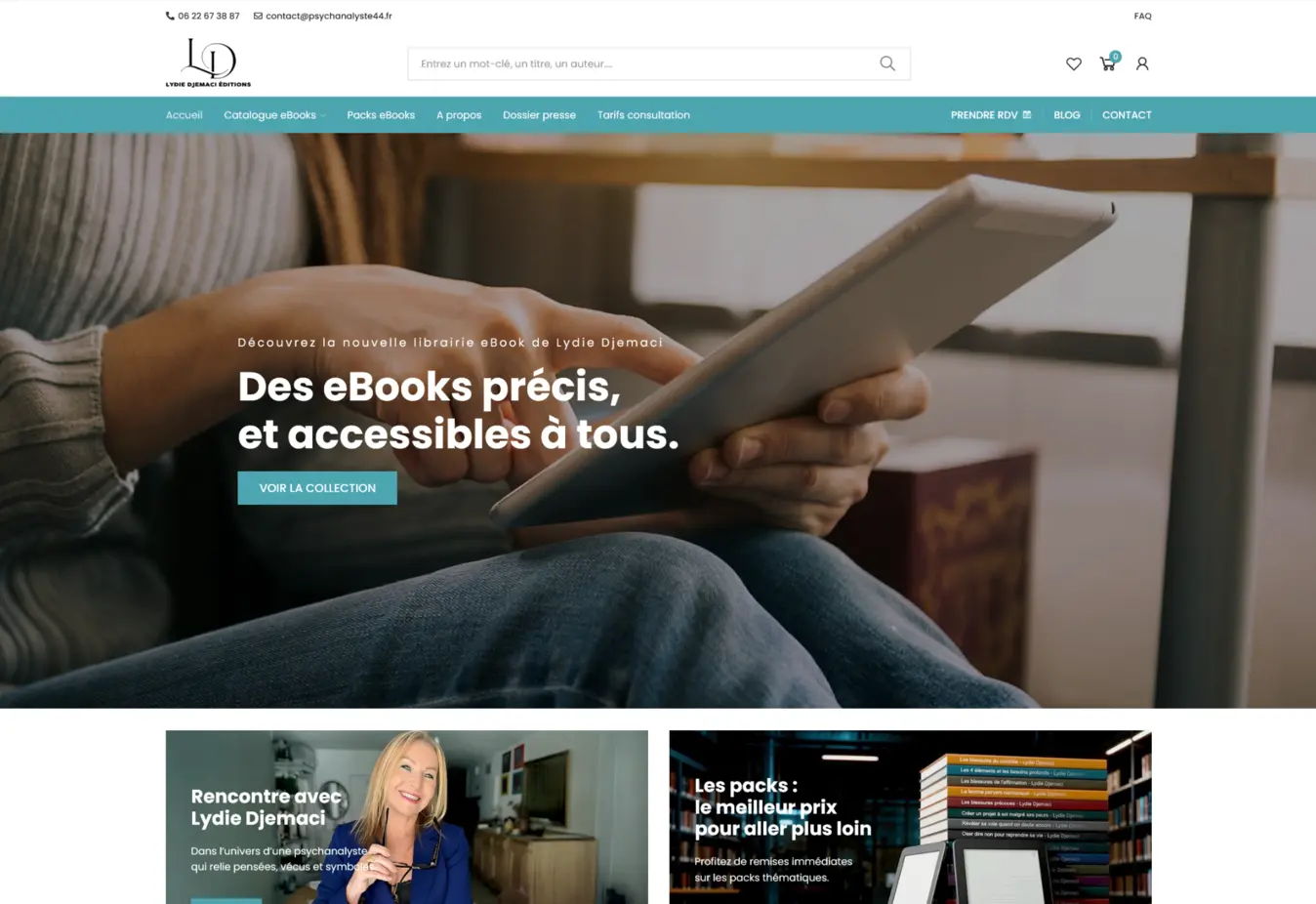 Page d’accueil du site psychanalyste44.fr