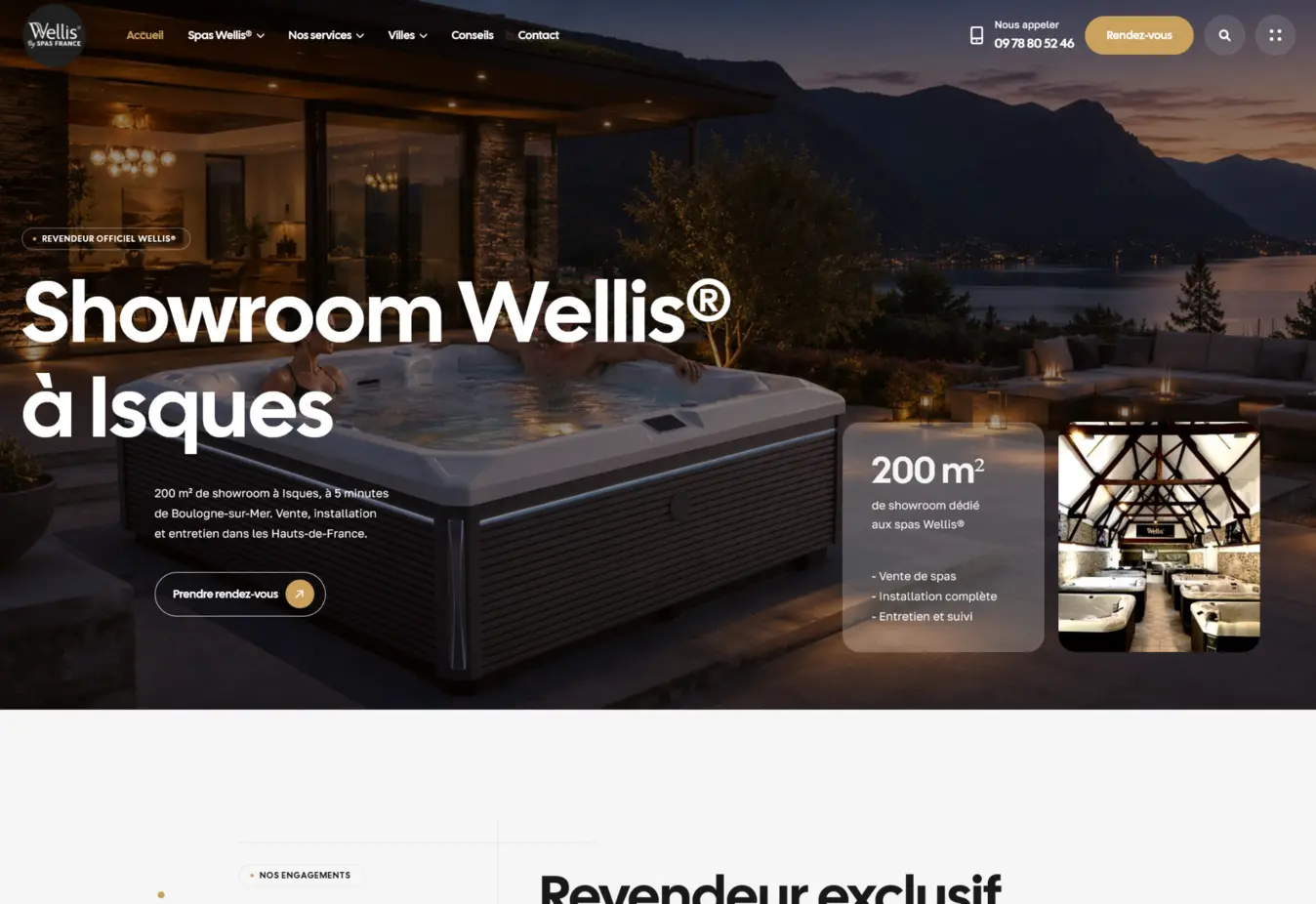 Page d’accueil du site Spas France