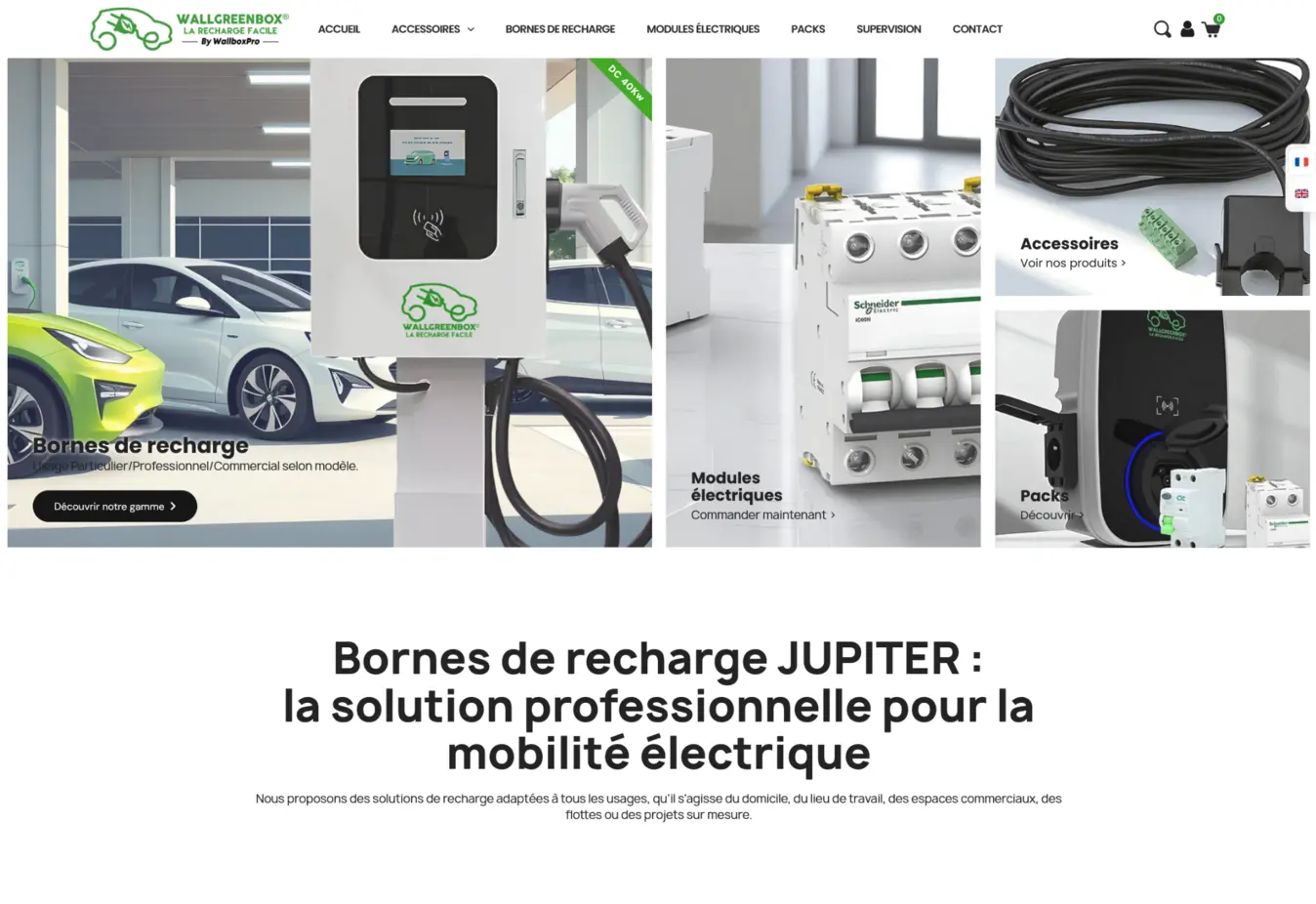 Page d’accueil de la boutique Wallgreenbox